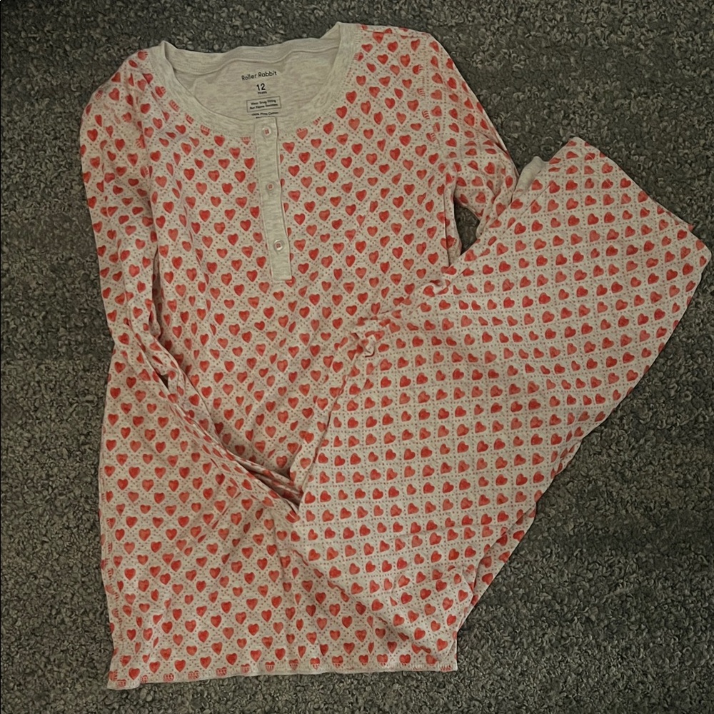 Roller Rabbit Heart Pajama Set